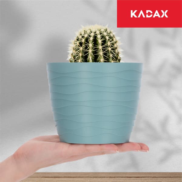 KADAX Urtepotte Låg Grøn Rund 13cm Plast