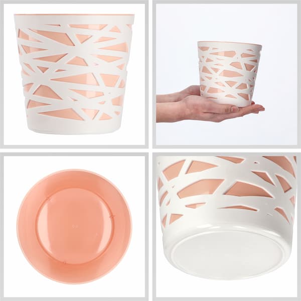KADAX Blomkruka, Plastlock, Insats, Blommor, Växter, 13cm, Persika