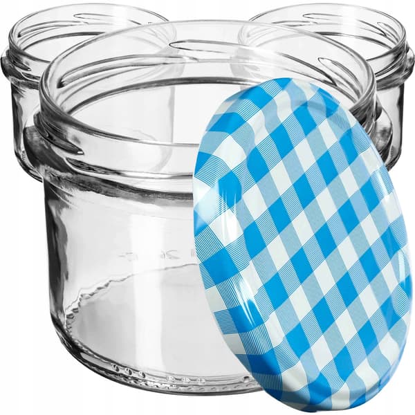 KADAX Tartu muurauspurkit 235ml 50kpl 82mm + "Blue grid" kansi