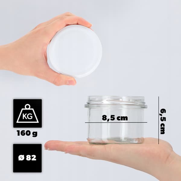 KADAX 10x Lasipurkit 235 ml Säilöntä Jam Pate Kannet Fi82