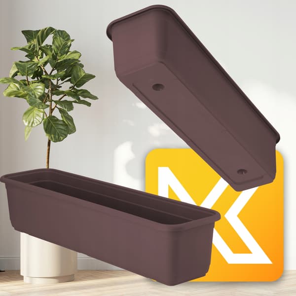 KADAX Balkonkasse 60 cm Urtepotte Urtepotte Balkon Brun
