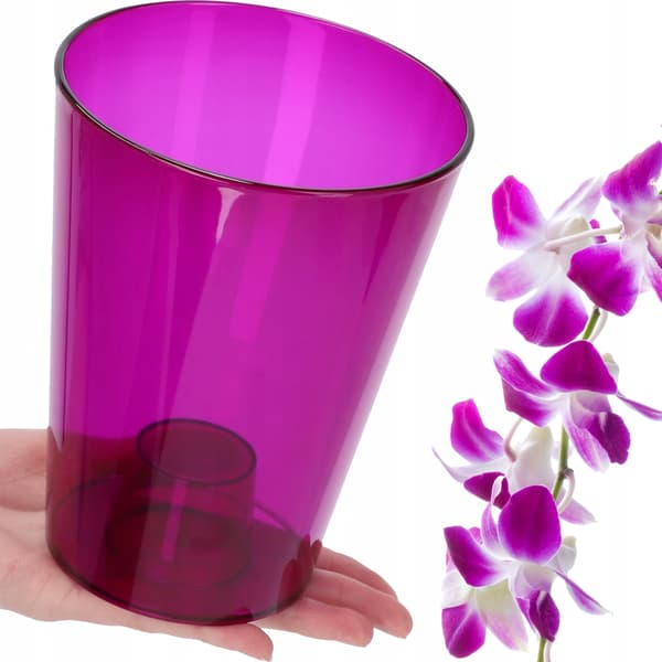 KADAX Urtepotte Orkidé Planter Plastik Blomster 12 cm Lilla