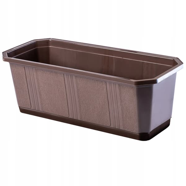 KADAX Balkonglåda 40 cm Blomkruka Blomkruka Balkong Brun
