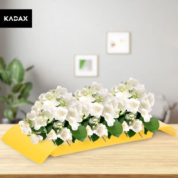 KADAX Urtepotteskjuler til Kompositioner til Dekorationer Ikebana Base Gul