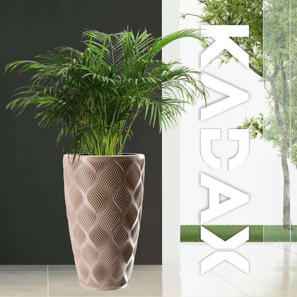 KADAX Urtepotte med Indsats 58cm Urtepottedæksel Plast Høj