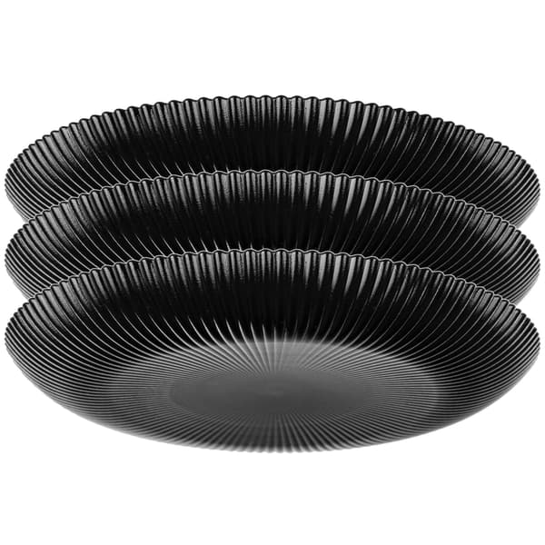 KADAX 3x Desserttallrikar 19 cm Kaktallrikar Räfflade Glastallrikar Små