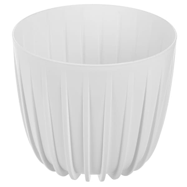 KADAX Urtepotte Urtepottedæksel 23,5 cm Rund Plastik Blomsterfod Hvid