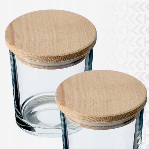 KADAX Madbeholder 245ml Glas Krydderibeholdere Organizer 6 stk.