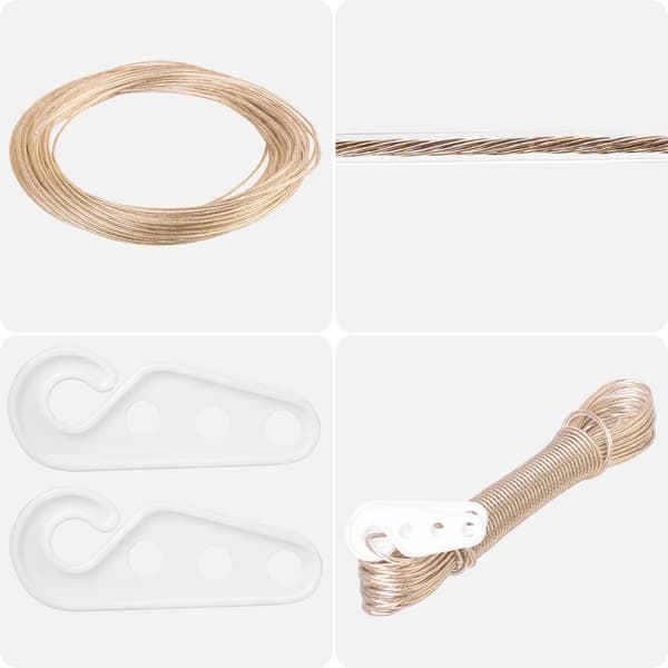 KADAX stålsnöre för tvätt underkläder stark PVC-flätad snöre 10 m