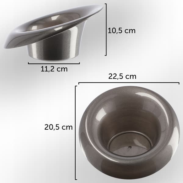 KADAX Urtepotteskjuler til kompositioner, dekorationer, Ikebana-base, grafit, 12 cm