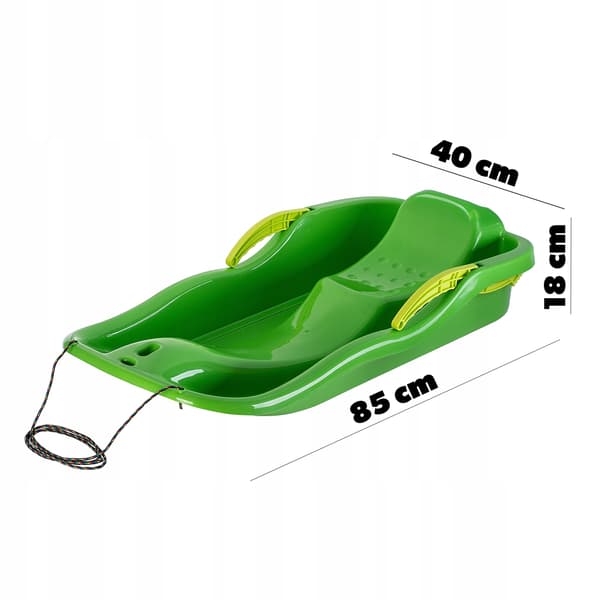 KADAX Bobslide med broms, plast, stor, med snöre