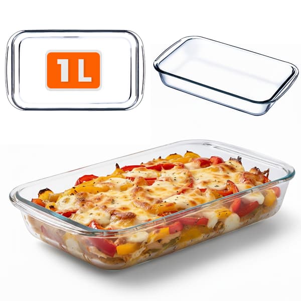 KADAX Liten 1 L Rektangulär Glasugnssäker Gryta