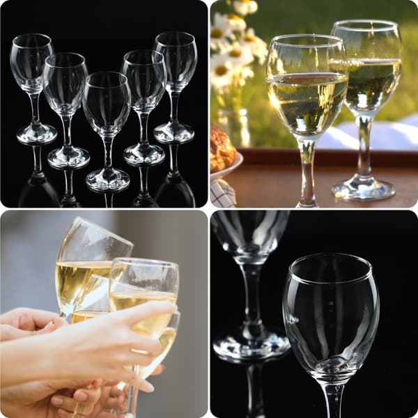 KADAX Hvidvinsglas 6 stk. 245ml Sæt Elegant Glassæt