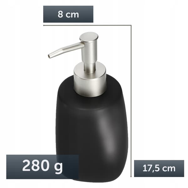 KADAX Dispenser för flytande tvål 400ml svart keramik 2 st