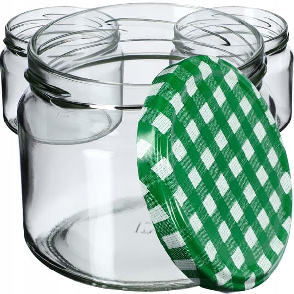 KADAX Sonka muurauspurkit 330ml 10kpl 82mm + "Green Grid" kansi
