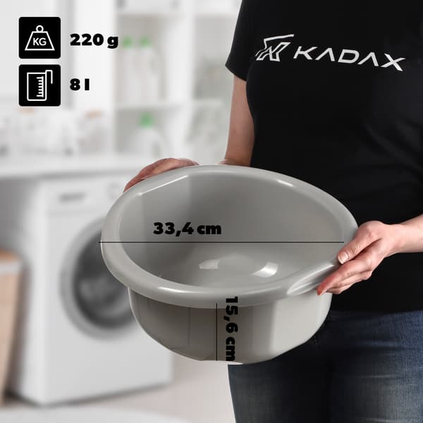 KADAX 8L Rund Universal Tvättbalja i Plast