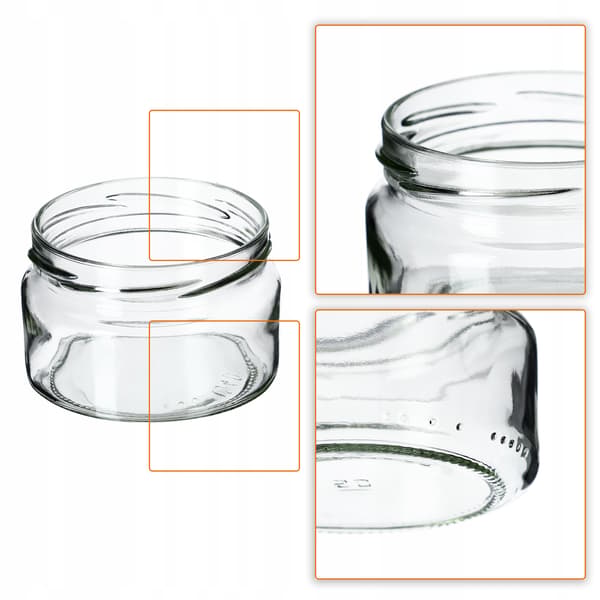 KADAX 10 st burkar 250 ml glas för sylt, honung + korkar Fi82