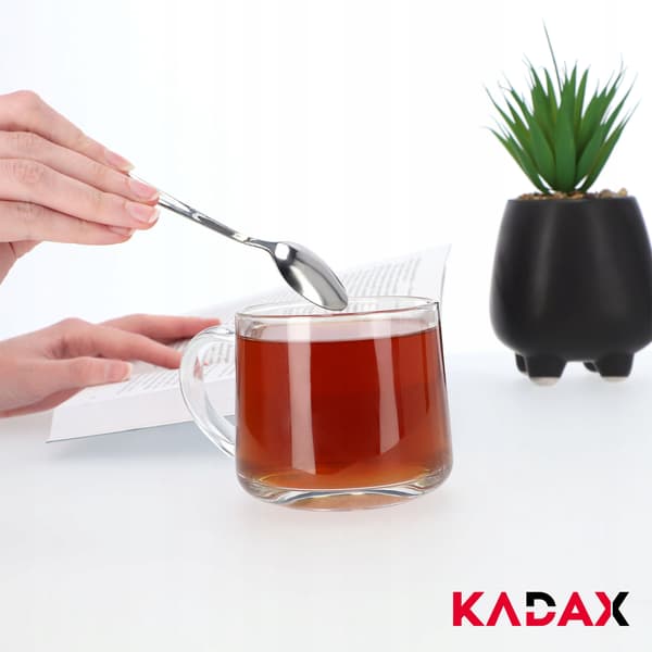 KADAX Te- og Kaffeske Sæt med 3 Sølvfarvede Rustfrit Stål Skeer