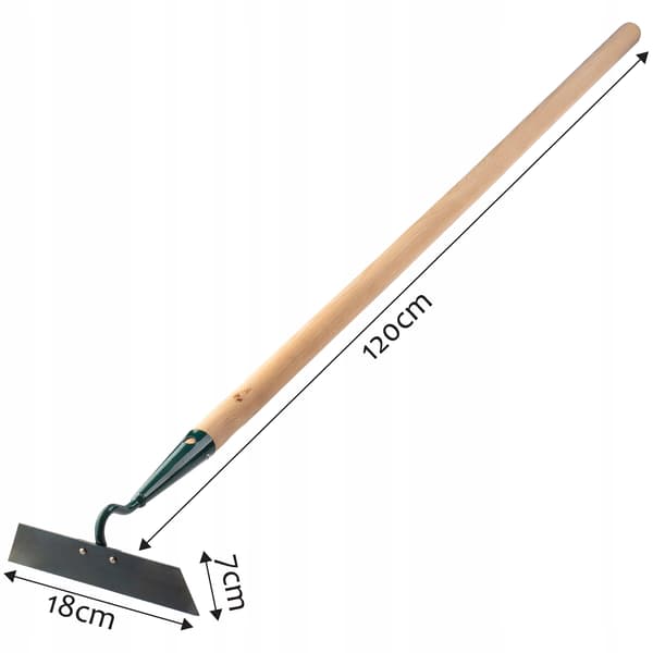 KADAX Trädgårdshacka för ogräsrensning 18 cm Grävmaskin 120 cm