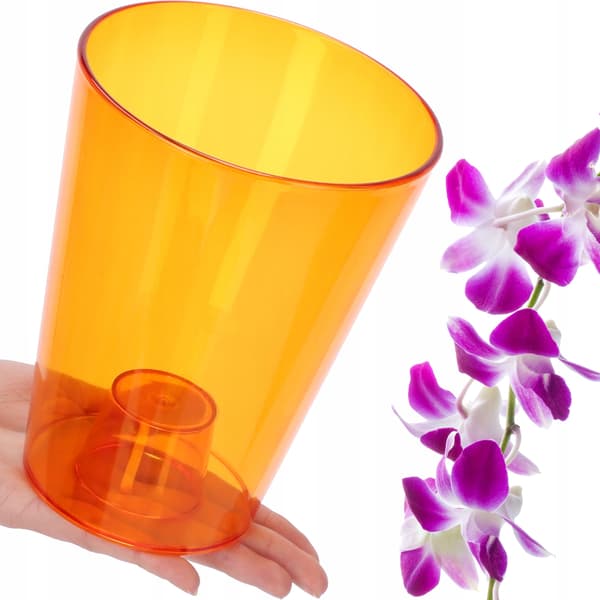 KADAX Blomkruka Orkidé Planter Plast Planter Orange 12cm