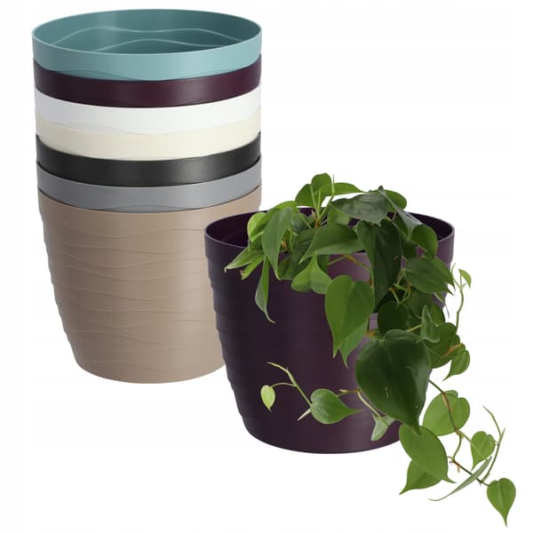 KADAX Urtepotte, Blomme Urtepotte, Rund, 13 cm, Plast