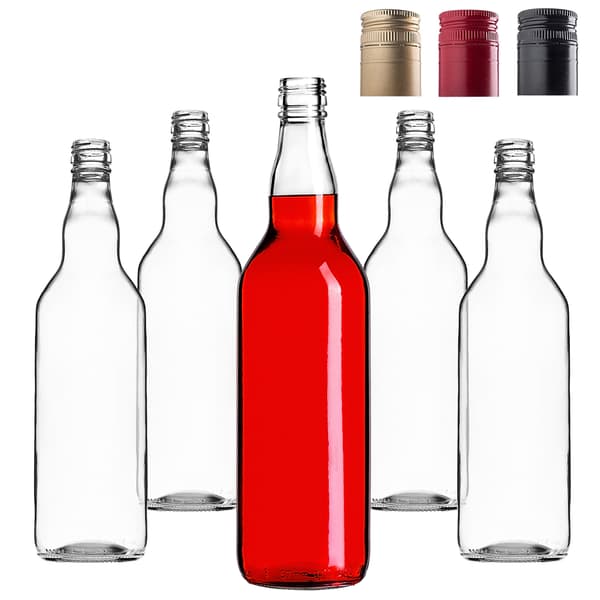 KADAX 40 st Monopol-flaskor 700 ml 0,7 l med kork för vin, likör, juice