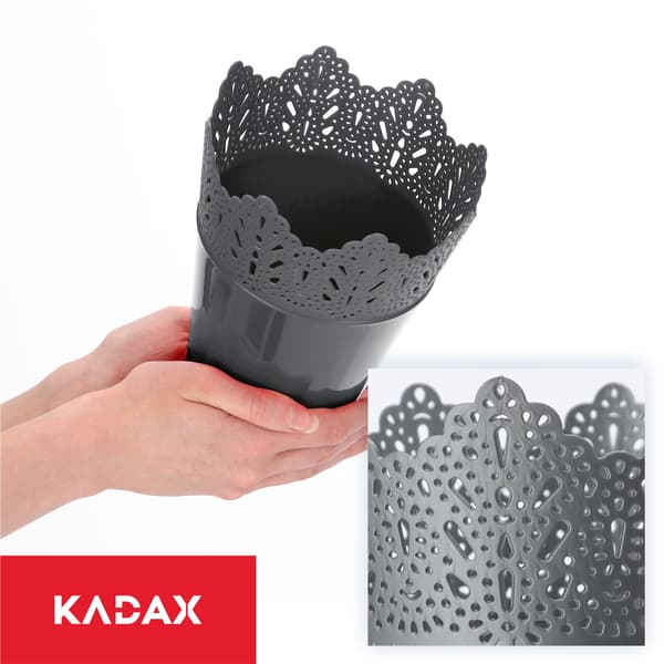 KADAX Blomkruka, Blomkruka, Lock, Högt Plast Blomställ, 16,5 cm, Guld