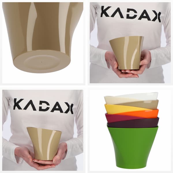 KADAX Urtepottedæksel 13 cm Urtepotte Asymmetrisk Beige til Stuen