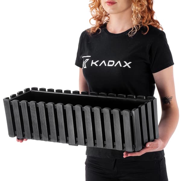 KADAX Balkonkasse Urtepotte 58x18x16,5 cm Antracit Balkon