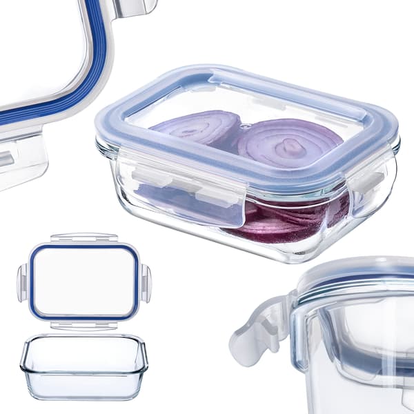 KADAX Glasmatbehållare 370ml Med Lock Matlåda