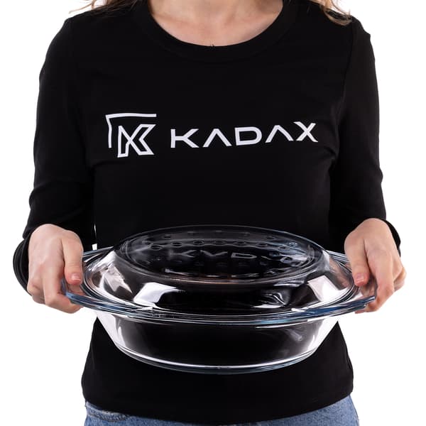 KADAX Oval Glasugnsform med Lock 2,9 L