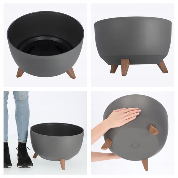 KADAX Blomkruka 40 cm med benskydd Antracit + Insats