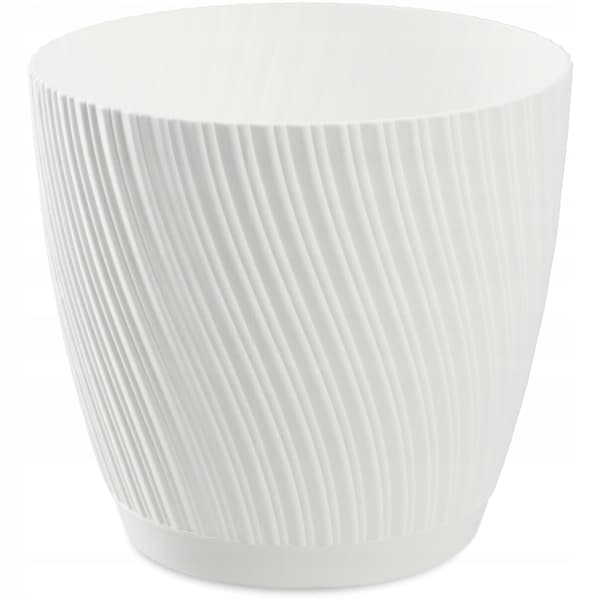 KADAX Blomkruka med blomställning, lock, rund skål, 23 cm, vit