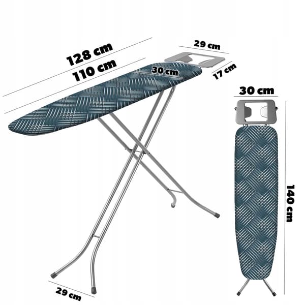 KADAX Silityslauta 110x30cm Taitettava Silitysraudanpidikkeellä Standard
