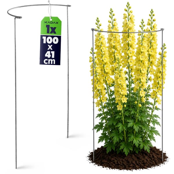 KADAX Stöd för Växter och Blommor 100 cm Stödklämma Metallbygelfäste