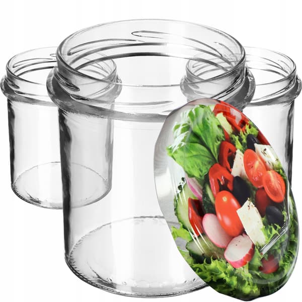 KADAX Avila muurauspurkit 350ml 10kpl 82mm + "Vegetable Mix" kannet
