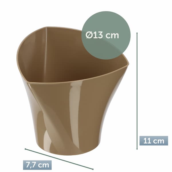 KADAX Urtepottedæksel 13 cm Urtepotte Asymmetrisk Beige til Stuen