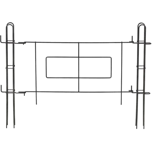KADAX Trädgårdsgrind, Metallpanelgrind för Staket med Stolpar 93x72cm