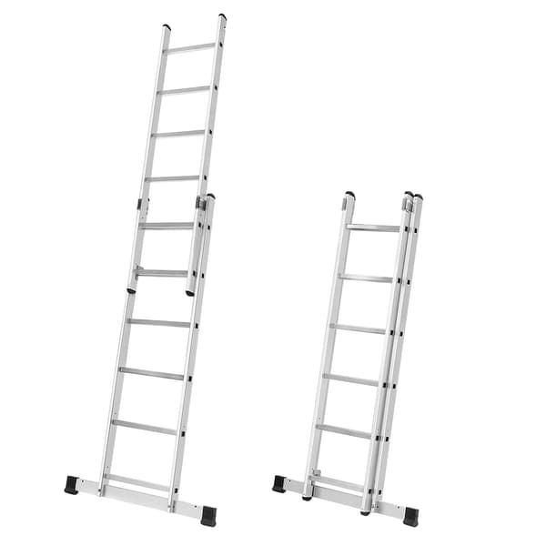 KADAX Mini Aluminium Stillads 2x6 Trin Sammenklappelig Arbejdsplatform Stige 3i1