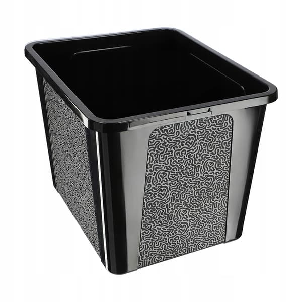 KADAX 30L plastbehållare med lock svart låsbar stor organizerbox