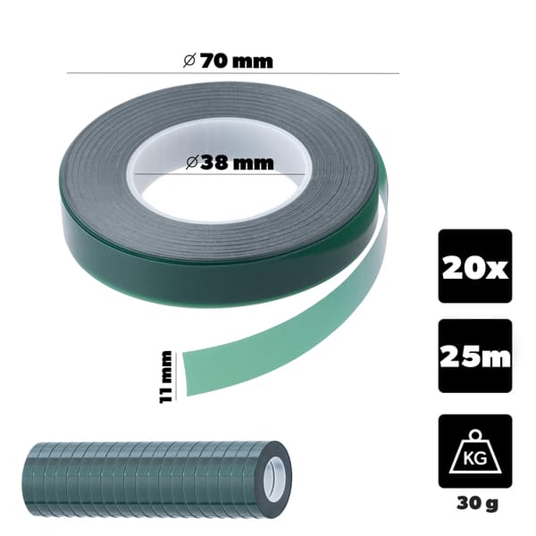 KADAX Havebånd til hæftemaskine, grøn 20 stk.