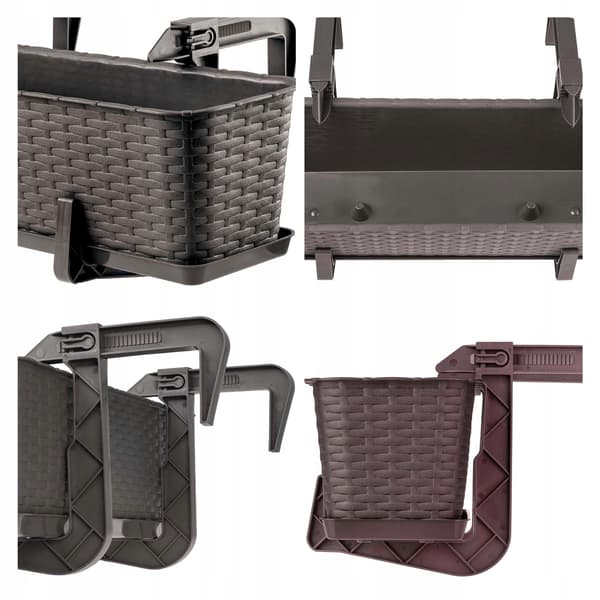 KADAX Balkonkasse 40 cm Urtepotteholdere 4 stk.