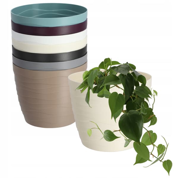 KADAX Urtepotte Urtepottedæksel Creme Rund 19cm Plast