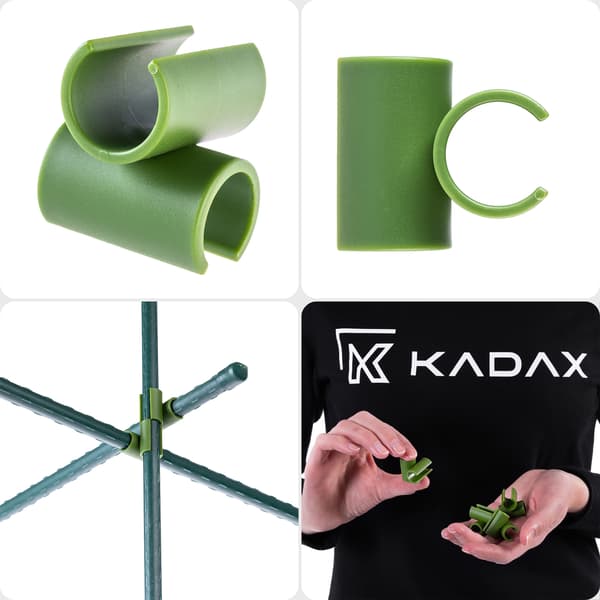 KADAX 10-pak tomatstangskrydsforbindelse 11 mm 90 grader