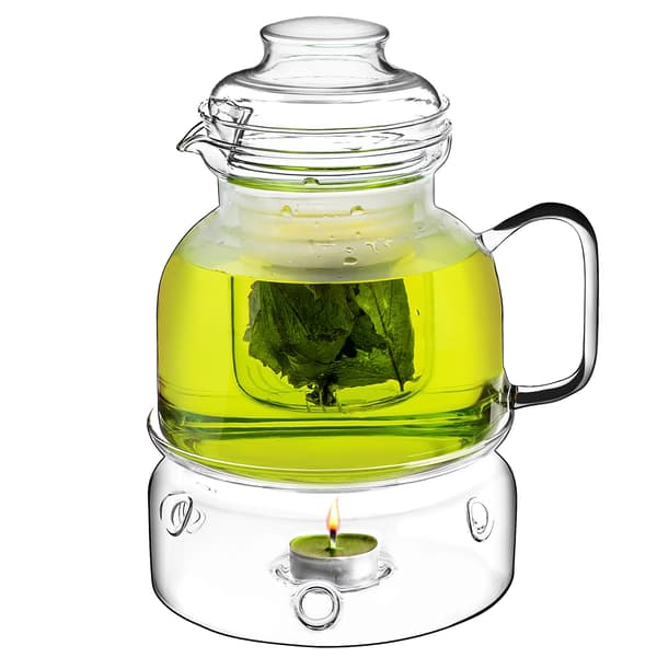 KADAX Värmebeständig glaskanna med teinfuser och värmeelement 1,5 l
