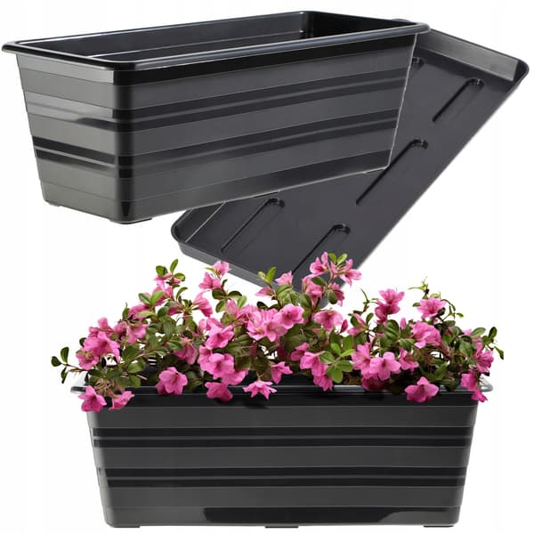 KADAX Balkonkasse 40 cm Urtepotte Urtepottestativ Balkon Blomsterstativ