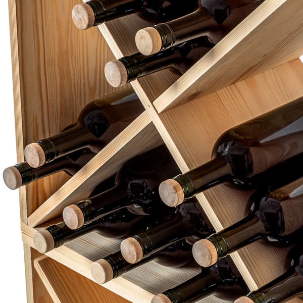 KADAX Vinställ Träställ 24 Flaskor Alkoholskåp Vardagsrum 52cm