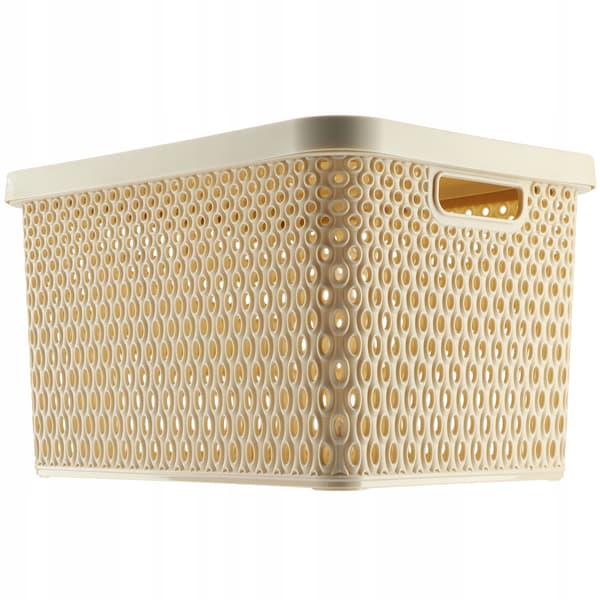 KADAX Korg med lock Förvaringslåda 18L Beige