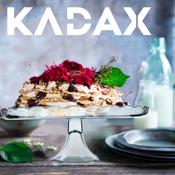 KADAX Tårtfat Glas Fruktfat på Ben 32 cm