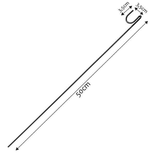 KADAX orkideatuet kukkakasvien tukitangon kiinnike 50 cm 10 kpl